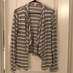 J Crew “Always” Cardigan! Gray and White!